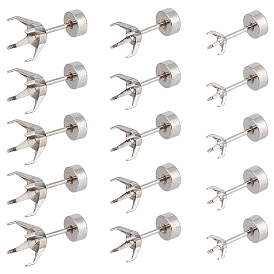 30 шт 304 детали серьги-гвоздики из нержавеющей стали, с ушными гайками 30 шт.