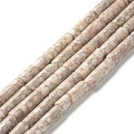 Brins de perles en pierre naturelle maifanite / maifan, colonne