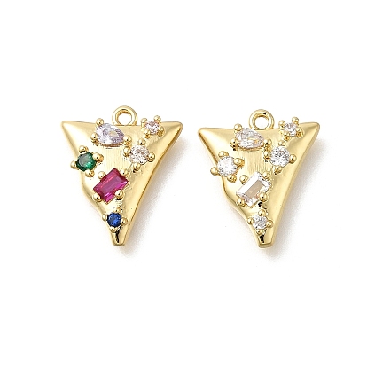 Латунные микро проложить кубического циркония подвески, треугольник прелести