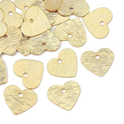 Colgantes de latón Shegrace, encantos del corazón, estampar etiqueta en blanco, acabado cepillado, sin cadmio, plomo, níquel