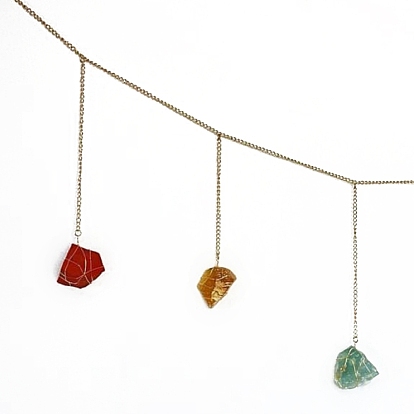 Natural Gemstone with Metal Wall Decoration Pendant