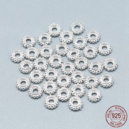 925 Sterling Silver Granulated Spacer Beads