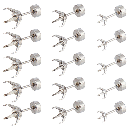 30 шт 304 детали серьги-гвоздики из нержавеющей стали, с ушными гайками 30 шт.