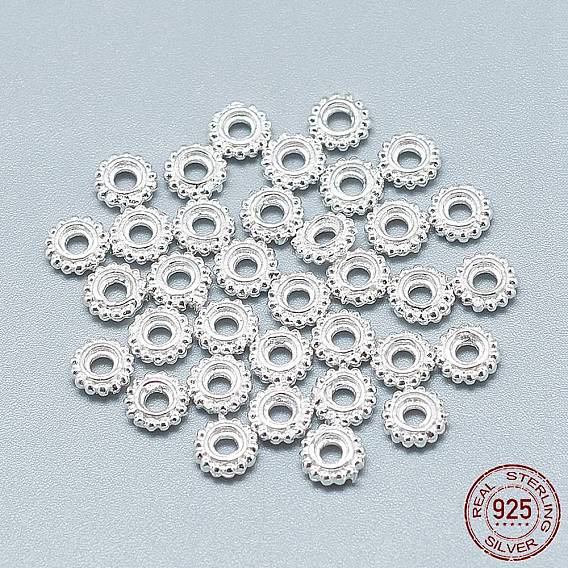 925 Sterling Silver Granulated Spacer Beads