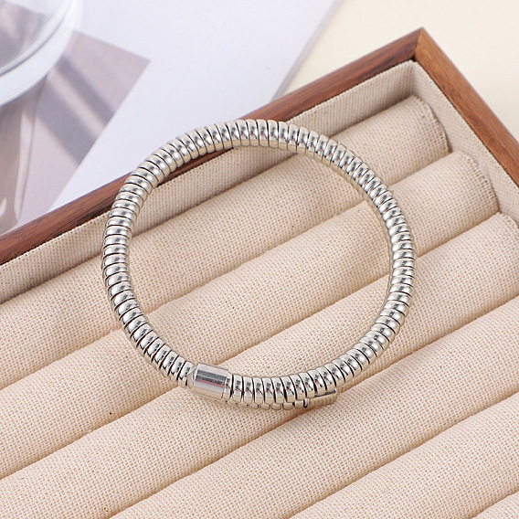 Модный регулируемый сплав пружинный браслет для женщин