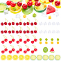 50Pcs 9 Style Plastic Imitation Fruit Slice, for Showcase & Photography Props, Fruits