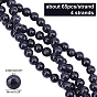 CHGCRAFT 4 Strands Synthetic Blue Goldstone Beads Strands, Round