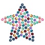 200Pcs DIY Natural & Dyed Ocean White Jade Beaded Stretch Bracelet Making Kits, Including 10 Colors Round Beads and Flat Elastic Thread