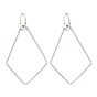 316 Stainless Steel Earring Findings, Rhombus