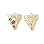 Латунные микро проложить кубического циркония подвески, треугольник прелести