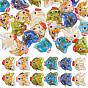 24 pcs 6 couleurs perles de chalumeau faites à la main, poisson
