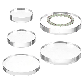 4 шт. 4 стили акриловые подставки для косметики, плоско-круглые