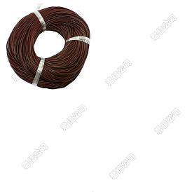 25 cordón de cuero piel de vaca m, cable de la joyería de cuero, rondo