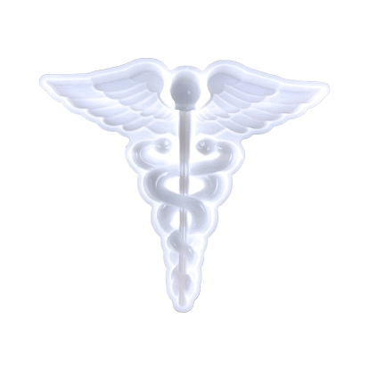 DIY Caduceus Symbol Wall Decoration Food Grade Silicone Molds, Resin Casting Molds, for UV Resin, Epoxy Resin Craft Making