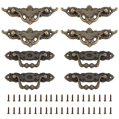 Ручка коробки из цинкового сплава, аксессуары для шкатулки