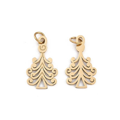 304 подвески из нержавеющей стали, рождественская елка, без свинца и без кадмия, ионное покрытие (ip)