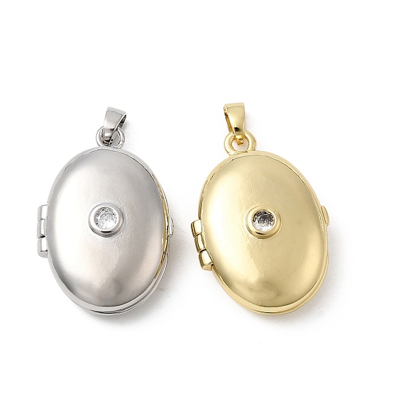 Латунные подвески с микропаве из прозрачного кубического циркония, овальные амулеты, стойки покрытие, долговечный, без кадмия и без свинца