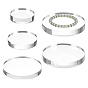 4 шт. 4 стили акриловые подставки для косметики, плоско-круглые