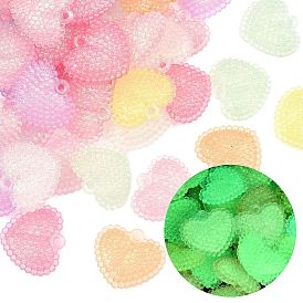 Светящиеся непрозрачные акриловые подвески, сердце прелести, светится в темноте