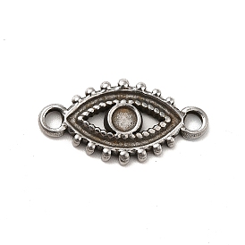 304 Stainless Steel Cabochon Connector Settings, Evil Eye