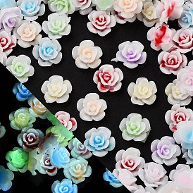 Luminous Resin Decoden Cabochons, Glow in the Dark, Flower