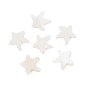 Natural Freshwater Shell Beads, Starfish