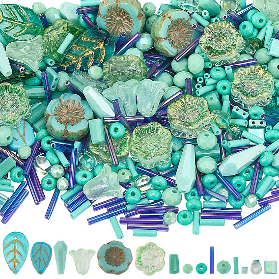 Разноцветные стеклянные бусины, для изготовления ювелирных изделий