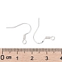 925 Sterling Silver Flat Coil Earwire, Earring Hooks, 21 Gauge