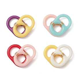 Акриловые соединительные элементы с подвесками из экологически чистой медной проволоки, сердце