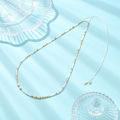 Женские плетеные ожерелья в стиле бохо из натурального культивированного пресноводного жемчуга и круглых бисеров