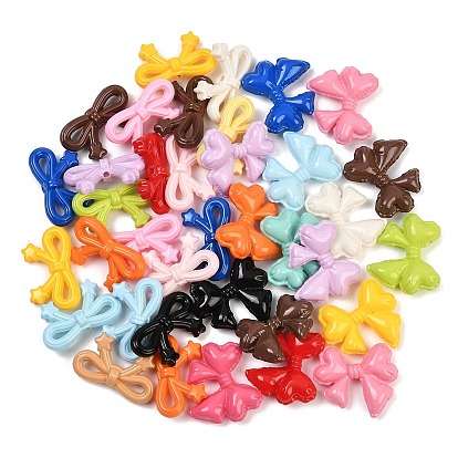 Непрозрачные акриловые бусины, бантом