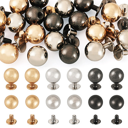 18 наборы 3 цвета железные винты, с орехами, круглые