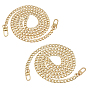 Bag Strap Chains, Iron Curb Link Chains, with Swivel Lobster Claw Clasps