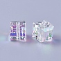 Imitation Austrian Crystal Beads, K9 Glass, Cube, Faceted