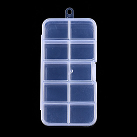Прозрачные пластиковые контейнеры, с 10 отсеков, для поделок искусства, бриллианты для ногтей, Хранение бисера, прямоугольные