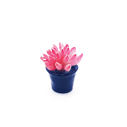 Mini Resin Artificial Succulent Plant Ornaments, Miniature Bonsai, for Dollhouse, Home Display Decoration