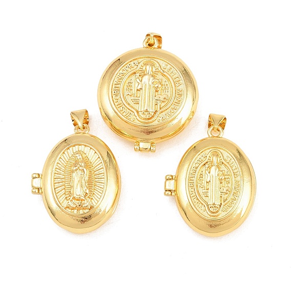 Религиозные латунные медальоны-подвески, без кадмия и без свинца, реальный 18 k позолоченный, стойки покрытие, долговечный, плоские круглые прелести