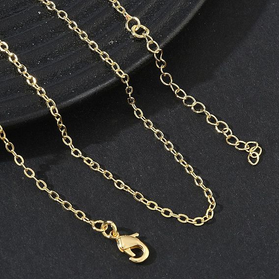 2MMM Brass Cable Chain Necklaces for Women, Long-Lasting Plated