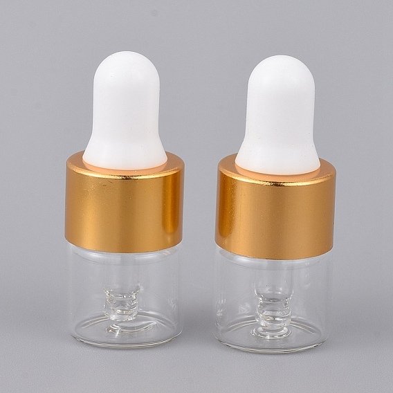 Empty Glass Dropper Bottles, for Essential Oils Aromatherapy Lab Chemicals