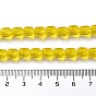 Glass Beads Strands, Faceted Barrel