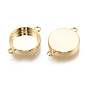 Латуни кабошон параметры соединителя, чашки безель с краями, плоско-круглые, без никеля 