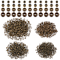 2000Pcs 4 Style Brass Crimp Beads, Rondelle