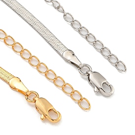 Brass Flat Snake Chain Necklaces for Women