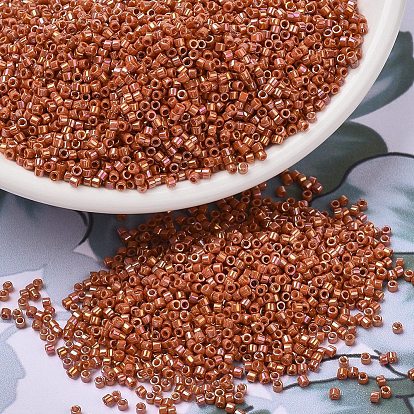 Бусины miyuki delica, цилиндр, японский бисер, 11/0, непрозрачная глазурованная радуга