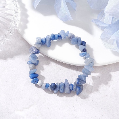 Браслеты из натурального синего авантюрина с бусинами, окрашенные и нагретые, для мужчин и женщин