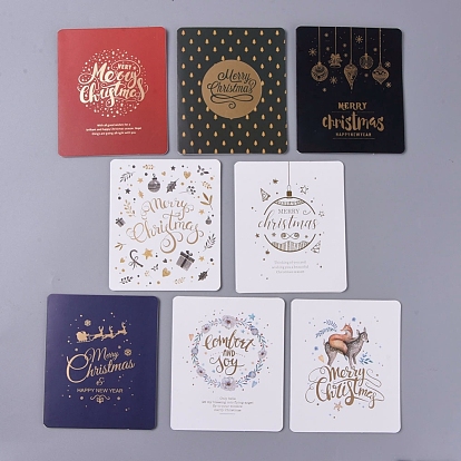 Envelope and Merry Christmas Greeting Cards Sets, for Winter Christmas Season, Holiday Gift Giving, Xmas Gifts Cards