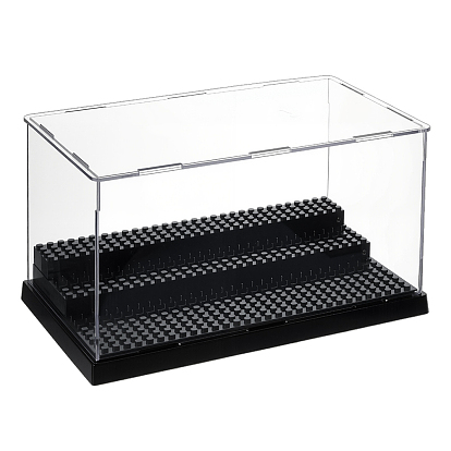 3-ярусные акриловые витрины для минифигурок, пыленепроницаемая коробка дисплея строительного блока, для хранения игрушек с фигурками, прямоугольные
