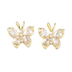 Латунные микро проложить кубического циркония подвески, бабочки прелести, без свинца и без кадмия, долговечный, стойки покрытие