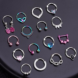 316l Кольца для носа в форме кольца из нержавеющей стали/подковы