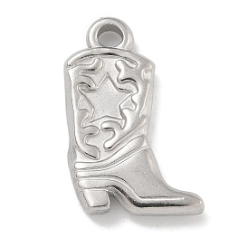 304 Stainless Steel Pendants, Boot Charm